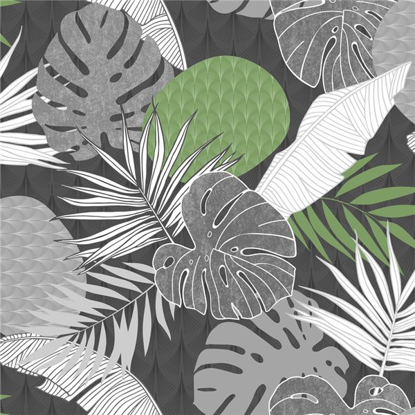 ACCESS DECO - Toile Cirée Skin Laize Nappe 140cmx20m Salvador Vert