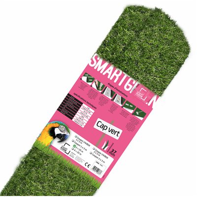 SMARTGREEN - Gazon Synthétique 37mm Cap Vert Rouleau de 25ML