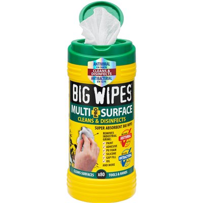 L'OUTIL PARFAIT - Lingettes de Nettoyage Multi-surfaces Pro Biodégradables Big Wipes - Boite de 80