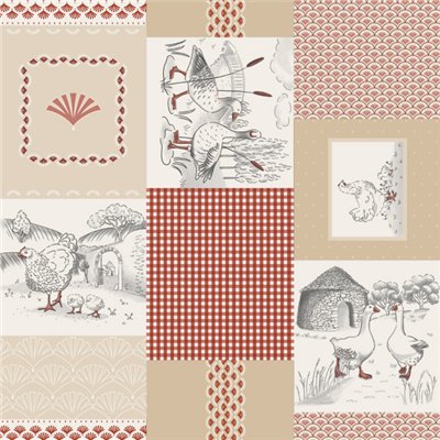 ACCESS DECO - Toile Cirée Déco Sarlat Beige 140cmx20m