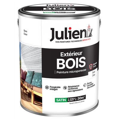JULIEN - Peinture Extérieure Bois Microporeuse Base Clear