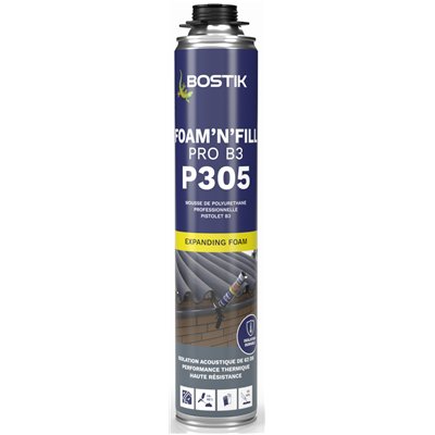 BOSTIK - Mousse Polyuréthane PU P305 FOAMNFILL PRO B3 750 ml