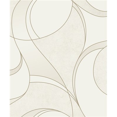 DECOR DESIGN - A57215 - Papier peint Vinyle Expansé Sur Intissé Motif Uptown Beige 10.05 x 0.53 m