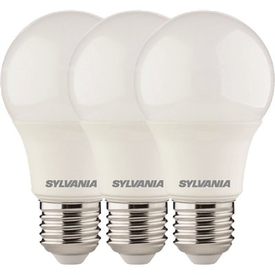 SYLVANIA - Ampoules LED STD Multi-Directionnelles 8W Blanc Chaud E27 Lot de 3