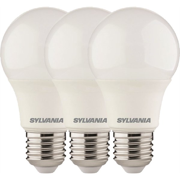SYLVANIA - Ampoules LED STD Multi-Directionnelles 8W Blanc Chaud E27 Lot de 3