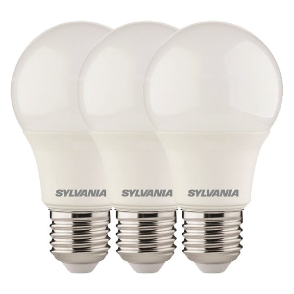 SYLVANIA - Ampoules LED STD Multi-Directionnelles 8W Blanc Neutre E27 Lot de 3