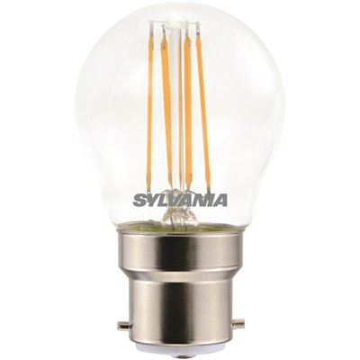 SYLVANIA - Ampoule Sphérique LED Clair Filament Blanc Chaud B22