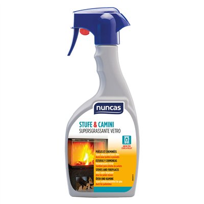NUNCAS - Dégraissant Vitres Poêles et Cheminées 500 ml
