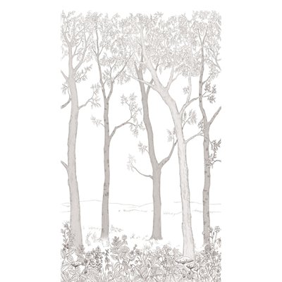 DECOR DESIGN - ML1701 Papier Peint Panoramique Arbre Noir et Blanc 159 x 280cm