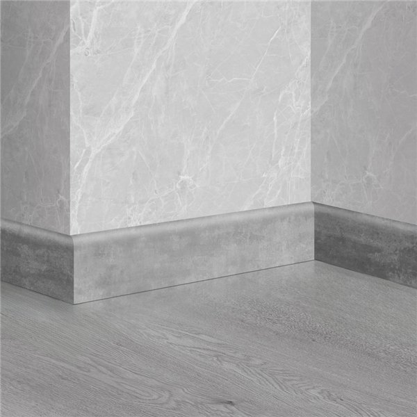 SMARTFLOOR - Plinthe Smartfloor Pierre Nacrée Gris Chiné