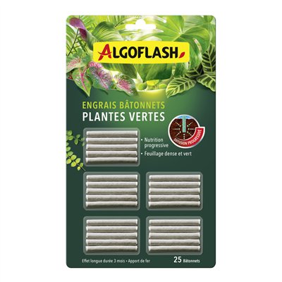 ALGOFLASH - Bâtonnets d'Engrais Plantes Vertes x30