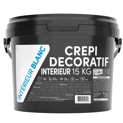 TOUT DANS LE PRIX - Crépi Décoratif Intérieur Blanc 15 kg