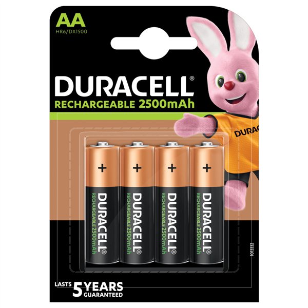 DURACELL - Pile Rechargeable HR06 AA 2500 mAh Blister de 4