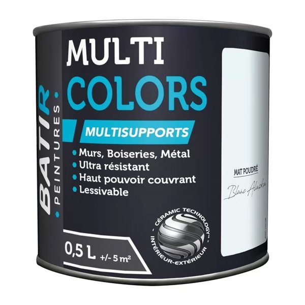 BATIR - BATIR Multicolors Peinture Multisupports Mat Poudré 0.5L