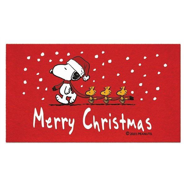 EUROFLOCK DIVISION - Tapis Christmas Snoopy 40x70cm Lot de 10