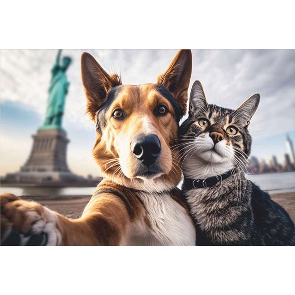 MERCURY - Tapis Velvet Cat & Dog Selfie NY 45x75cm