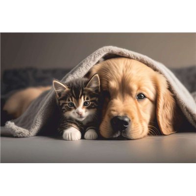 MERCURY - Tapis Velvet Kitten & Pup 45x75cm