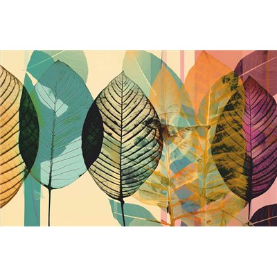 MERCURY - Tapis Velvet Water Coulour Leaves 45x75cm