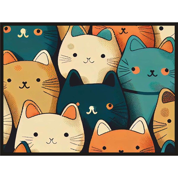 MERCURY - Tapis Velvet Cats 45x75cm
