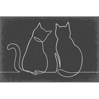 MERCURY - Tapis Velvet 2 Cats 45x75cm