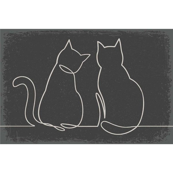 MERCURY - Tapis Velvet 2 Cats 45x75cm
