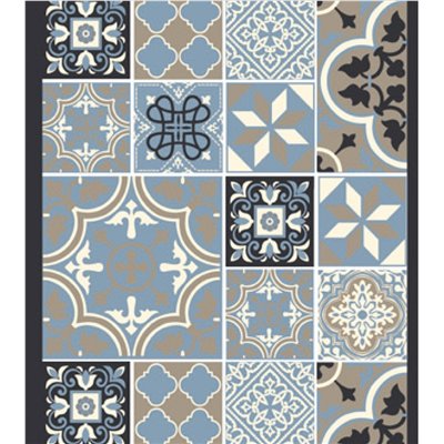 VICA - Tapis de Passage Tiles Blue 0.66x15m