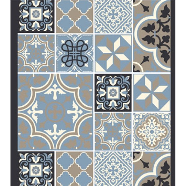 VICA - Tapis de Passage Tiles Blue 0.66x15m