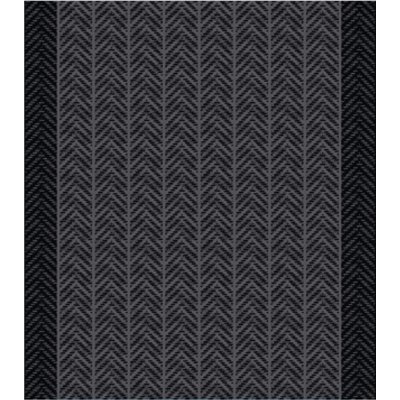 VICA - Tapis de Passage Herringbone Pattern Black 0.66x15m