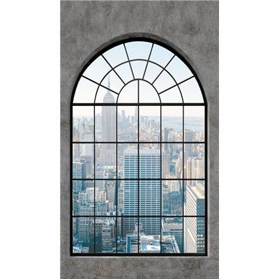 GRANDECO - ML6201 Papier Peint Panoramique New York Window 159 x 280cm