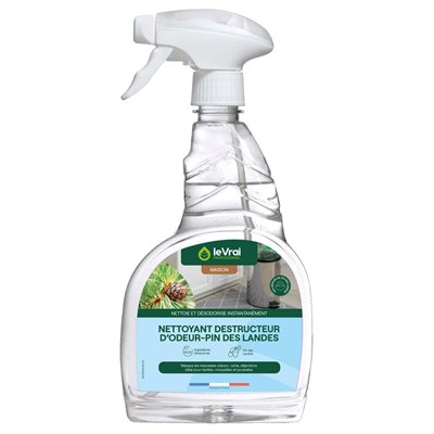 LE VRAI - Nettoyant Destructeur d'Odeur Pin des Landes Pistolet 750ml