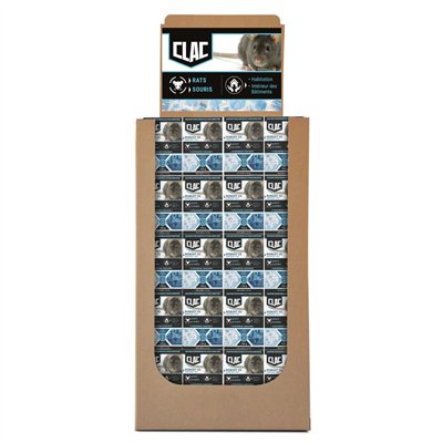 CLAC - Box 120 Boites - Clac Raticide Pâtes Huilées Espèces Résistantes Rats et Souris 150g TP14