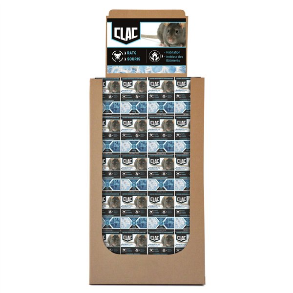 CLAC - Box 120 Boites - Clac Raticide Pâtes Huilées Espèces Résistantes Rats et Souris 150g TP14