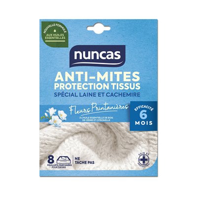 NUNCAS - Anti-Mites Tiroirs Protection Tissus 8 Feuillets