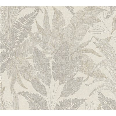 DECORAMA - 396545 - Papier Peint Expansé sur Intissé Fondu Végétal Beige