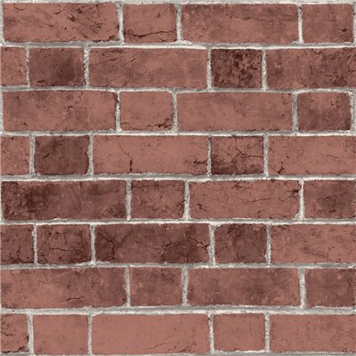 DECORAMA - M34410 - Papier Peint Expansé sur Intissé Briques Rouges