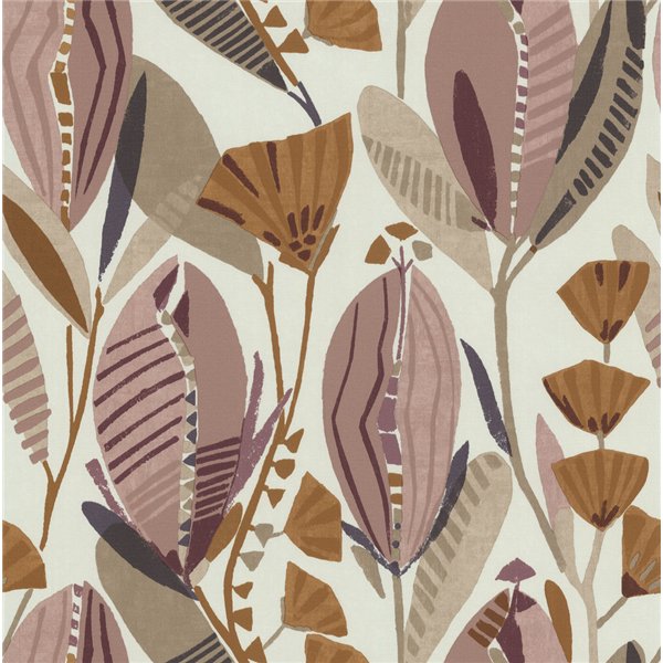 DECORAMA - 51243513 - Papier Peint Vinyle sur Intissé Féerie Bucolique Vieux Rose