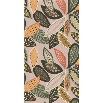 DECORAMA - 11230807 - Papier Peint Vinyle sur Intissé Feuillage Contemporain Multicolore
