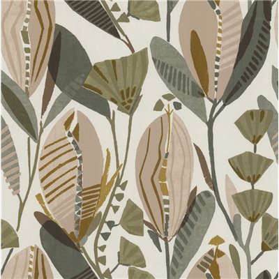 DECORAMA - 51243507 - Papier Peint Vinyle sur Intissé Féerie Bucolique Beige Kaki