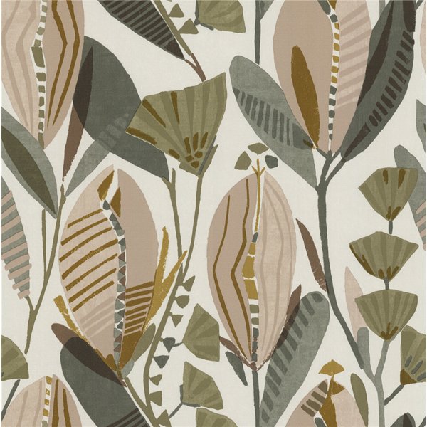 DECORAMA - 51243507 - Papier Peint Vinyle sur Intissé Féerie Bucolique Beige Kaki