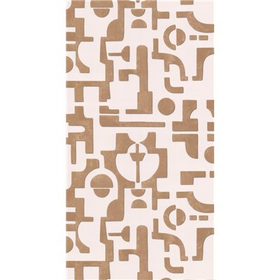 DECORAMA - 51232517 - Papier Peint Expansé sur Intissé Empreintes Ocre Caramel