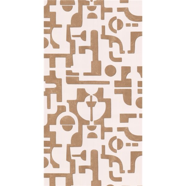 DECORAMA - 51232517 - Papier Peint Expansé sur Intissé Empreintes Ocre Caramel