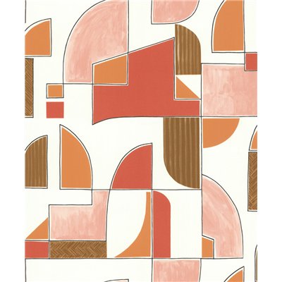 DECORAMA - 51234905 - Papier Peint Vinyle sur Intissé Macramé Terra Nude Marron