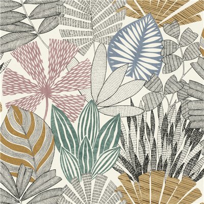 DECORAMA - 868258 - Papier Peint Vinyle Grainé sur Intissé Motif Comosa Bleu Ocre