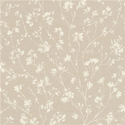 DECORAMA - 463811 - Papier Peint Vinyle Grainé sur Intissé Motif Fleurs Sable