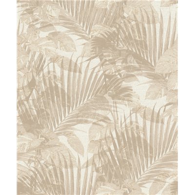 DECORAMA - 600131 - Papier Peint Vinyle Grainé sur Intissé Motif Feuilles Areca Marron