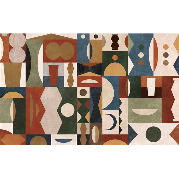 KOMAR - Papier Peint Panoramique Tribal Tiles 400 x 250cm