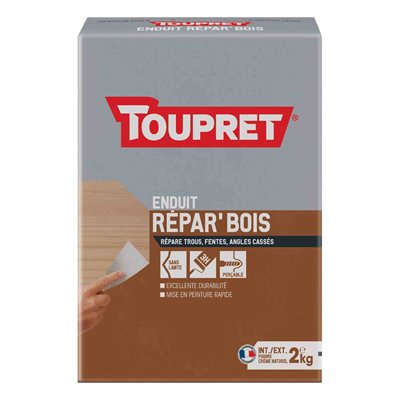 TOUPRET - Enduit Répar'Bois Poudre 2 kg