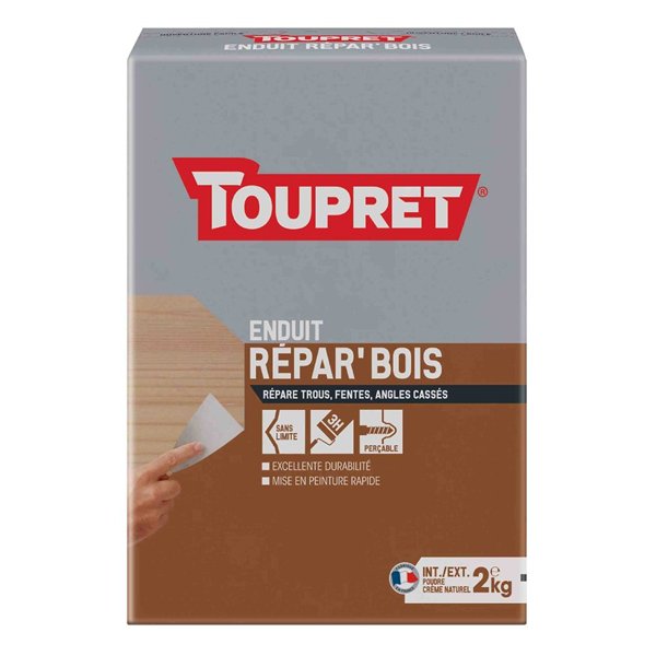 TOUPRET - Enduit Répar'Bois Poudre 2 kg