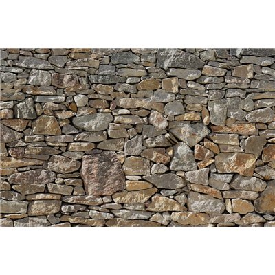 KOMAR - Papier Peint Panoramique Stone Wall 400 x 260cm