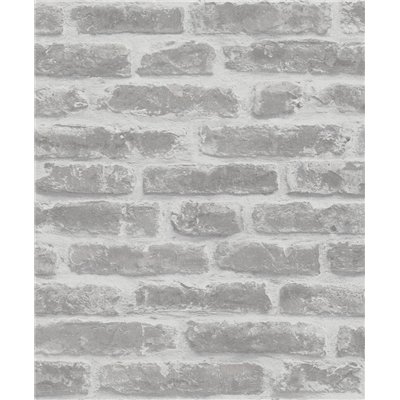 DECORAMA - 33801 - Papier Peint Vinyle sur Intissé Briques Grises